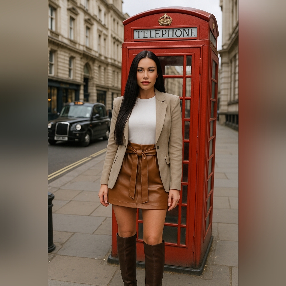 Banana Republic Brown Midi Skirt
